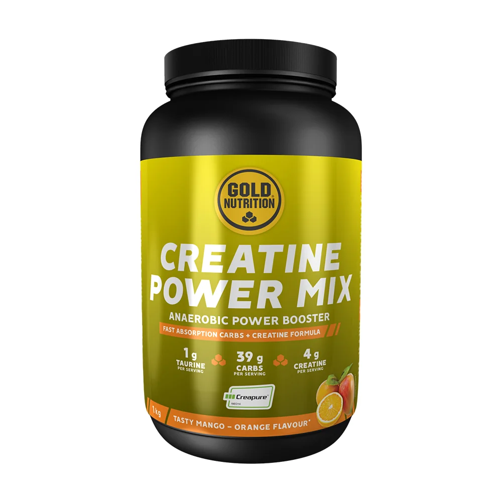 Creatine Power Mix cu aroma de mango si portocale, 1kg, Gold Nutrition