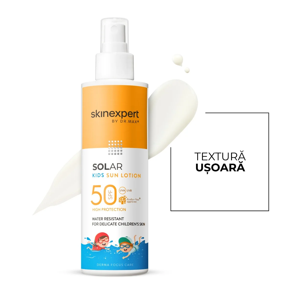 Skinexpert by Dr. Max® Solar Lotiune cu protectie solara pentru copii SPF50, 200ml