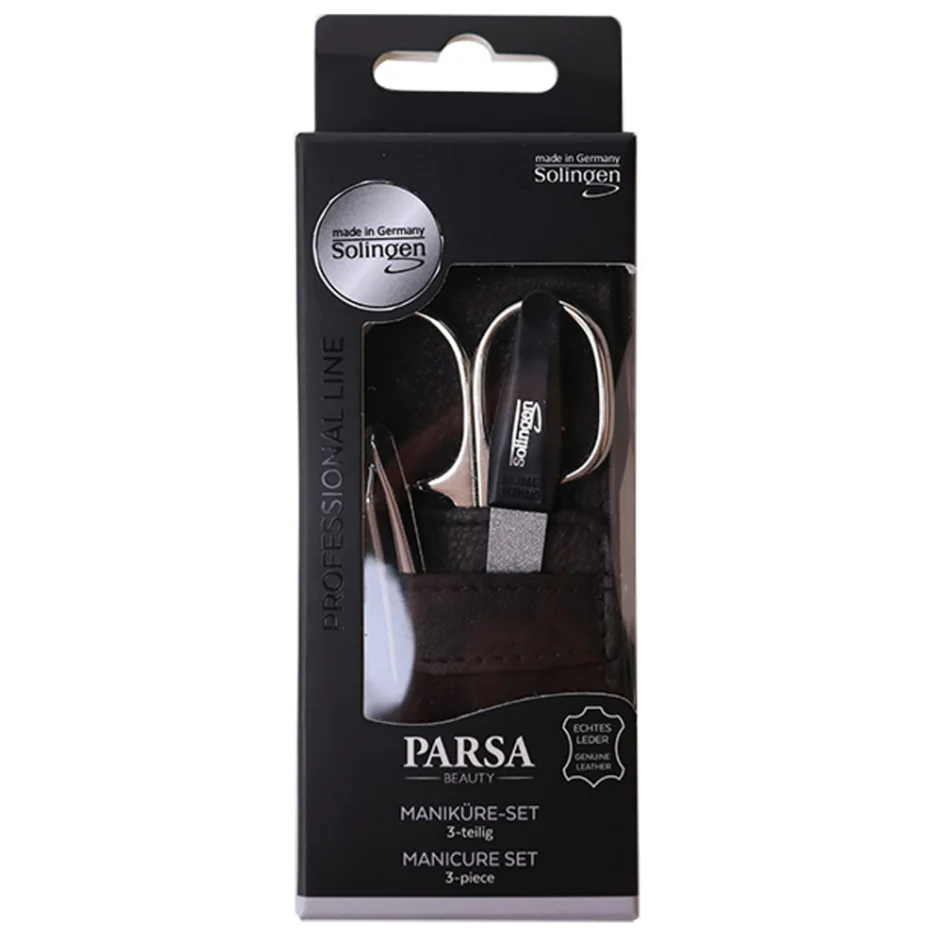 Set Solingen Forfecuta pentru unghii + Pila pentru unghii Saphir + Penseta Maro, Parsa Beauty 