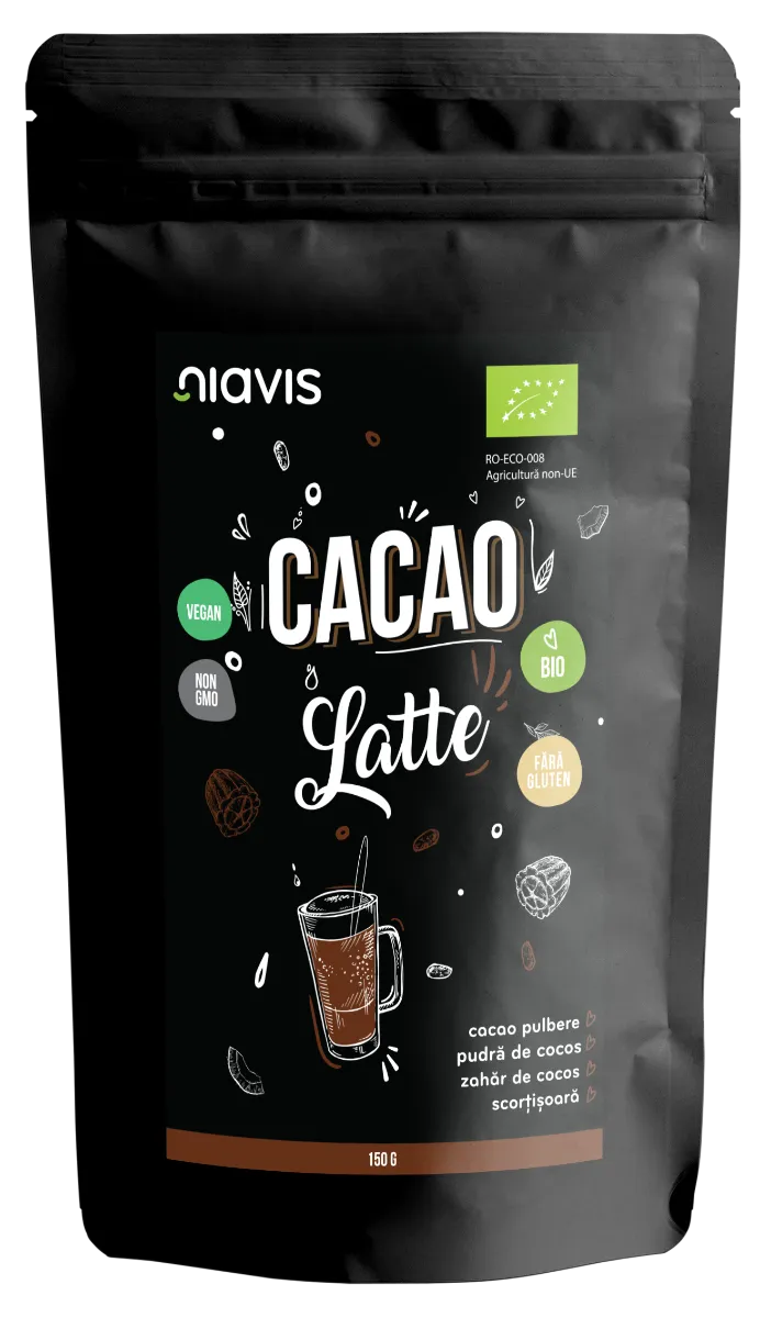 Pulbere ecologica Cacao Latte, 150g, Niavis