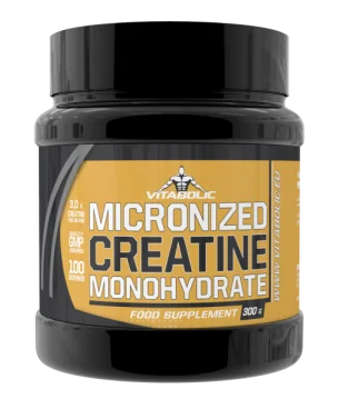 100% Creatina monohidratata micronizata cu banana-ananas, 300g, Vitabolic