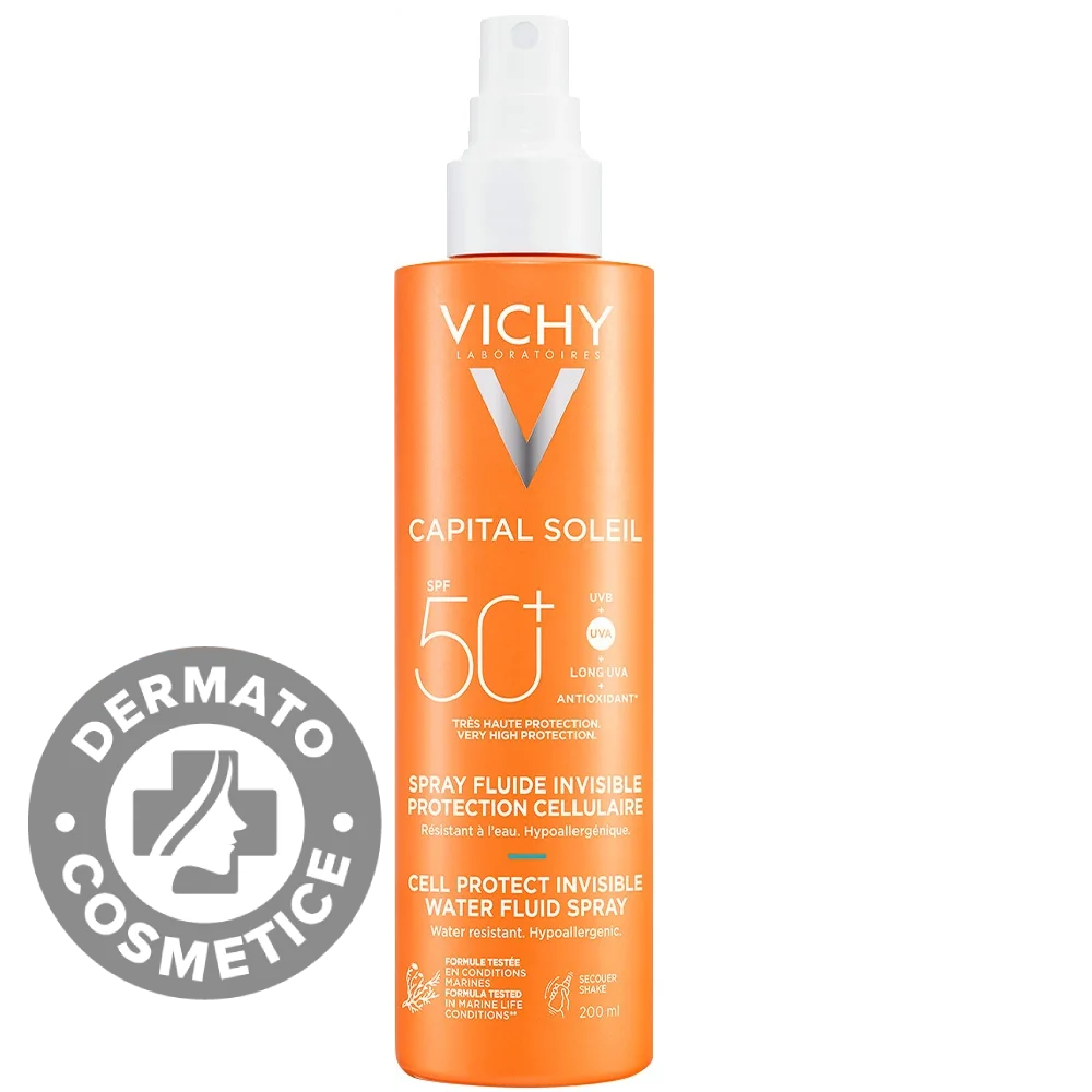 Spray fluid invizibil Capital Soleil Cell Protect SPF50+, 200ml, Vichy