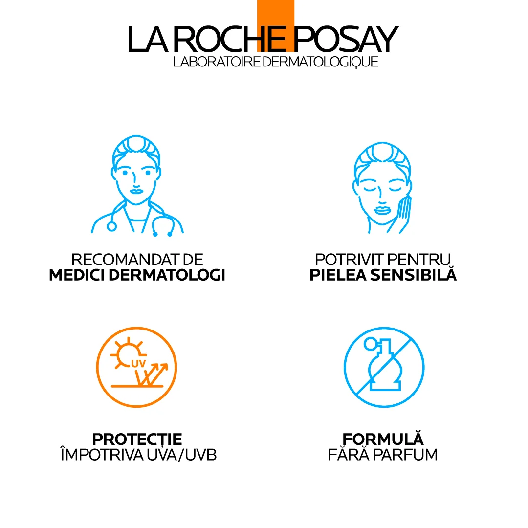 Fluid anti-pete pigmentare cu SPF50+ Anthelios UVMUNE 400+ HEVL, 50ml, La Roche-Posay