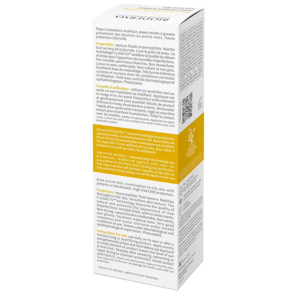 Fluid matifiant SPF 30 Photoderm AKN MAT, 40ml, Bioderma