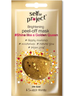 Masca exfolianta si hidratanta Galaxy Shine Like A Golden Queen, 12ml, Selfie Project