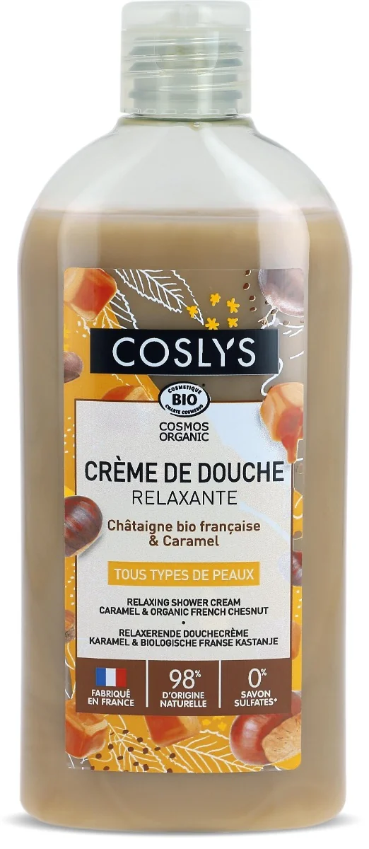 Crema de dus bio relaxanta cu Castane si Caramel, 250ml, Coslys
