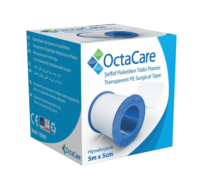 Banda adeziva cu suport de plastic, 5cmx5m, Octacare