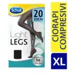 Ciorapi compresivi Light Legs 20 DEN Negru XL, 1 set, Scholl