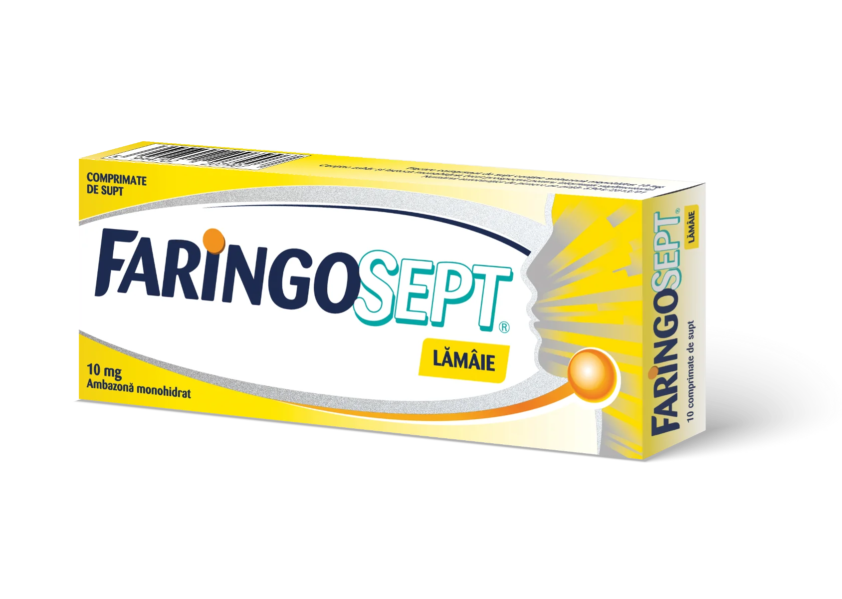 Faringosept L 10mg aroma de lamaie, 10 comprimate, Terapia