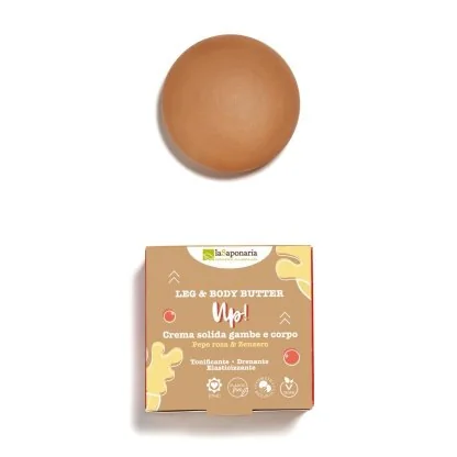 Unt solid pentru corp si picioare cu piper roz si ghimbir Up!, 80ml, La Saponaria