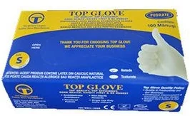 Manusi examinare din latex marimea S, 100 bucati, Top Glove