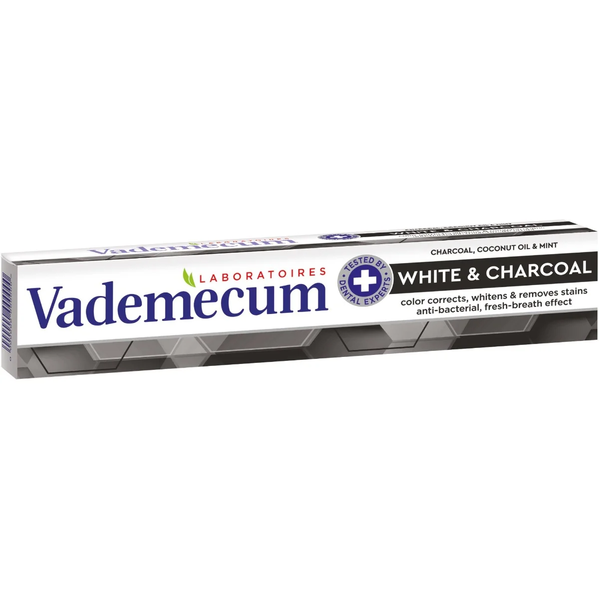Pasta de dinti White & Charcoal, 75ml, Vademecum