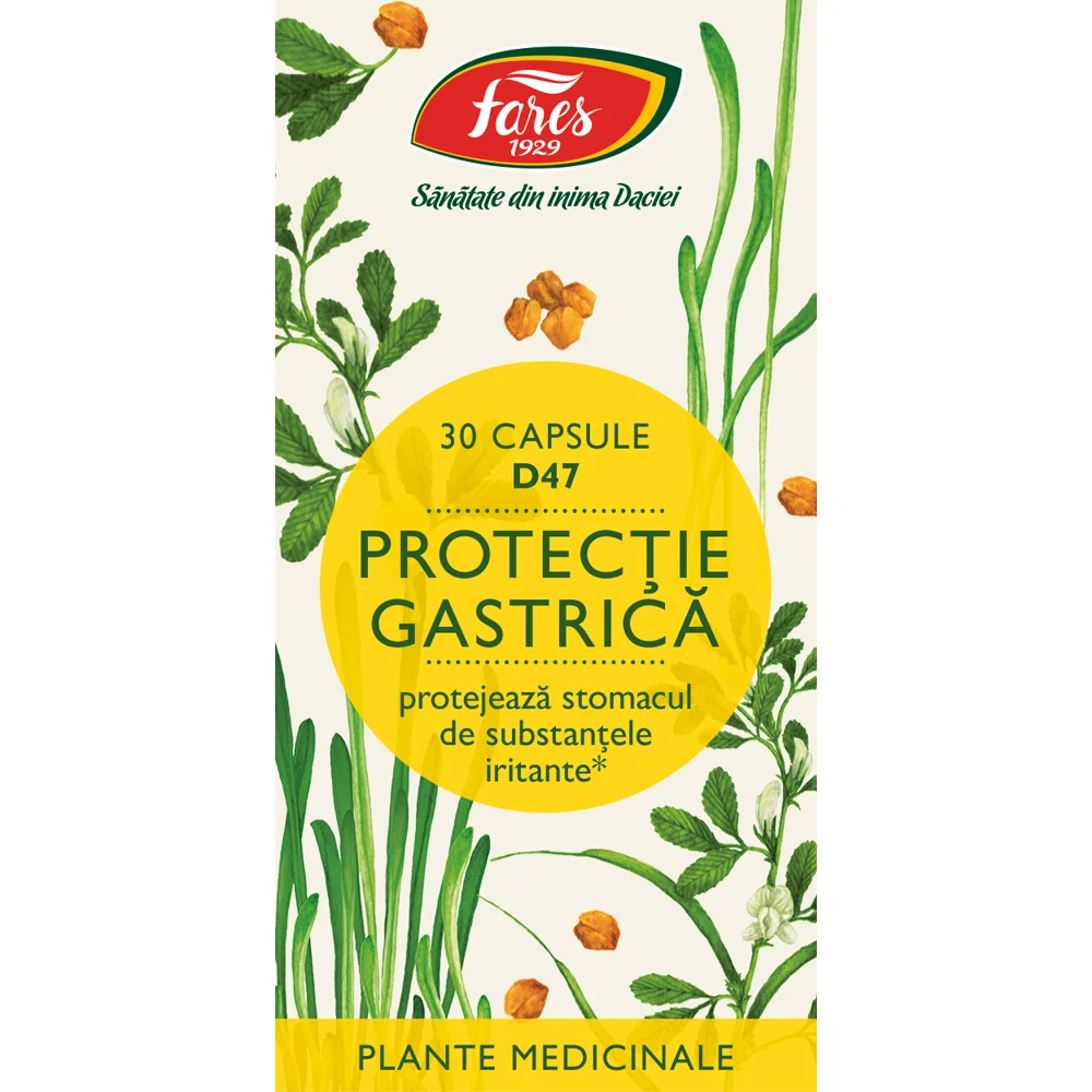 Protectie gastrica D47, 30 capsule, Fares