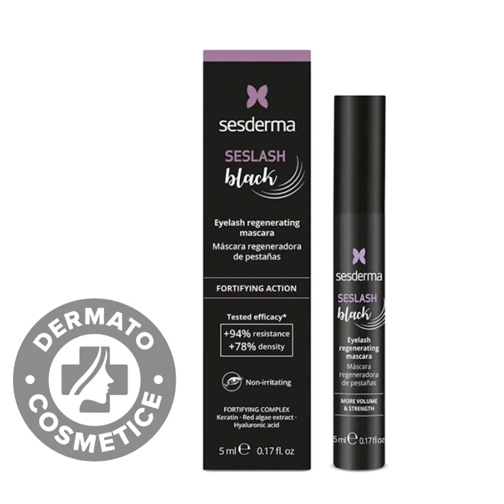 Mascara pentru regenerarea genelor Seslash Black, 5ml, Sesderma