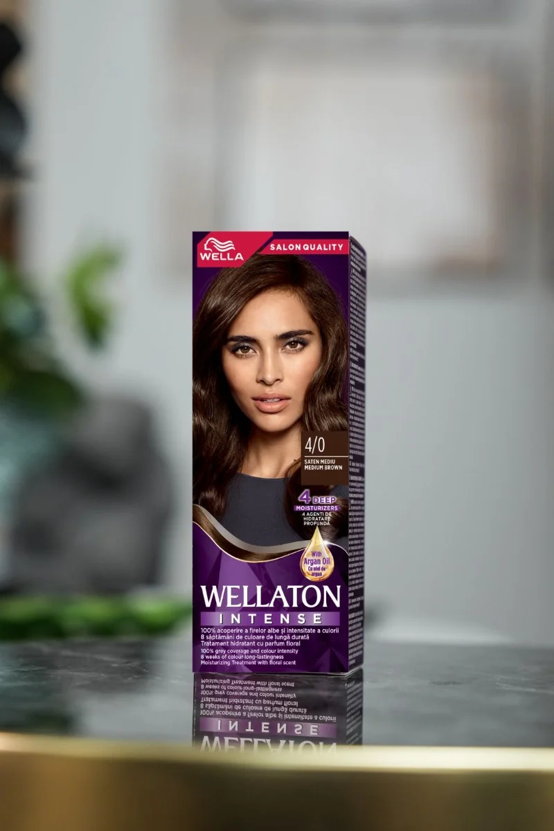 Vopsea de par permanenta Saten Mediu 4.0 Wellaton, 110ml, Wella