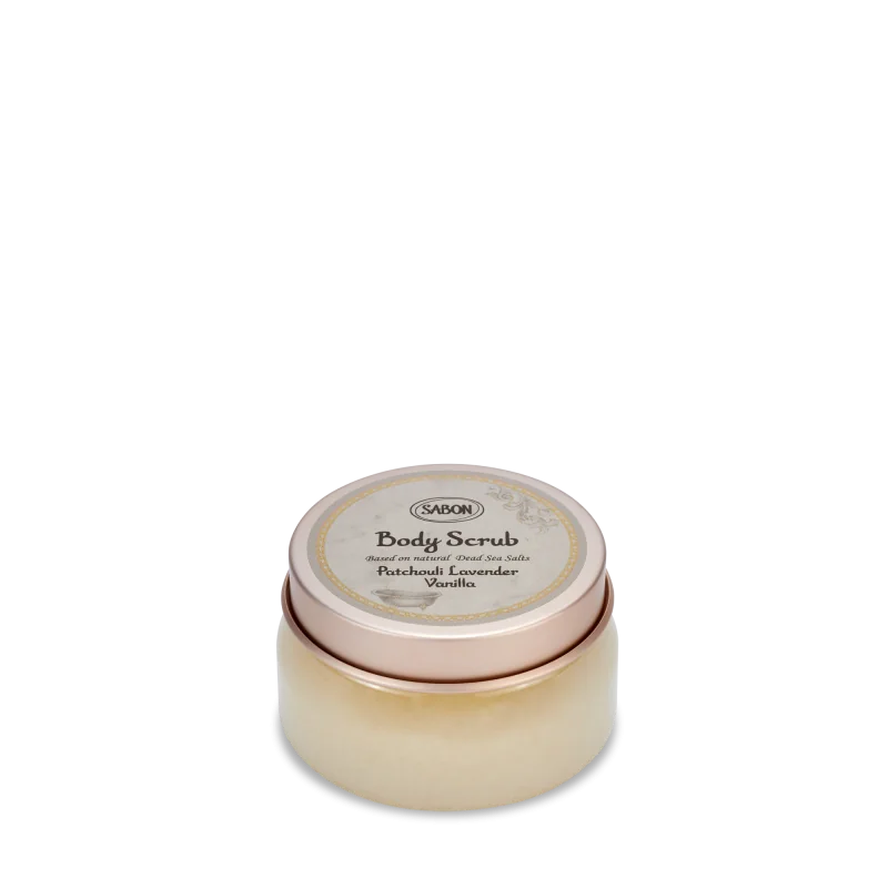 Exfoliant pentru corp Patchouli Lavender Vanilla, 200g, Sabon