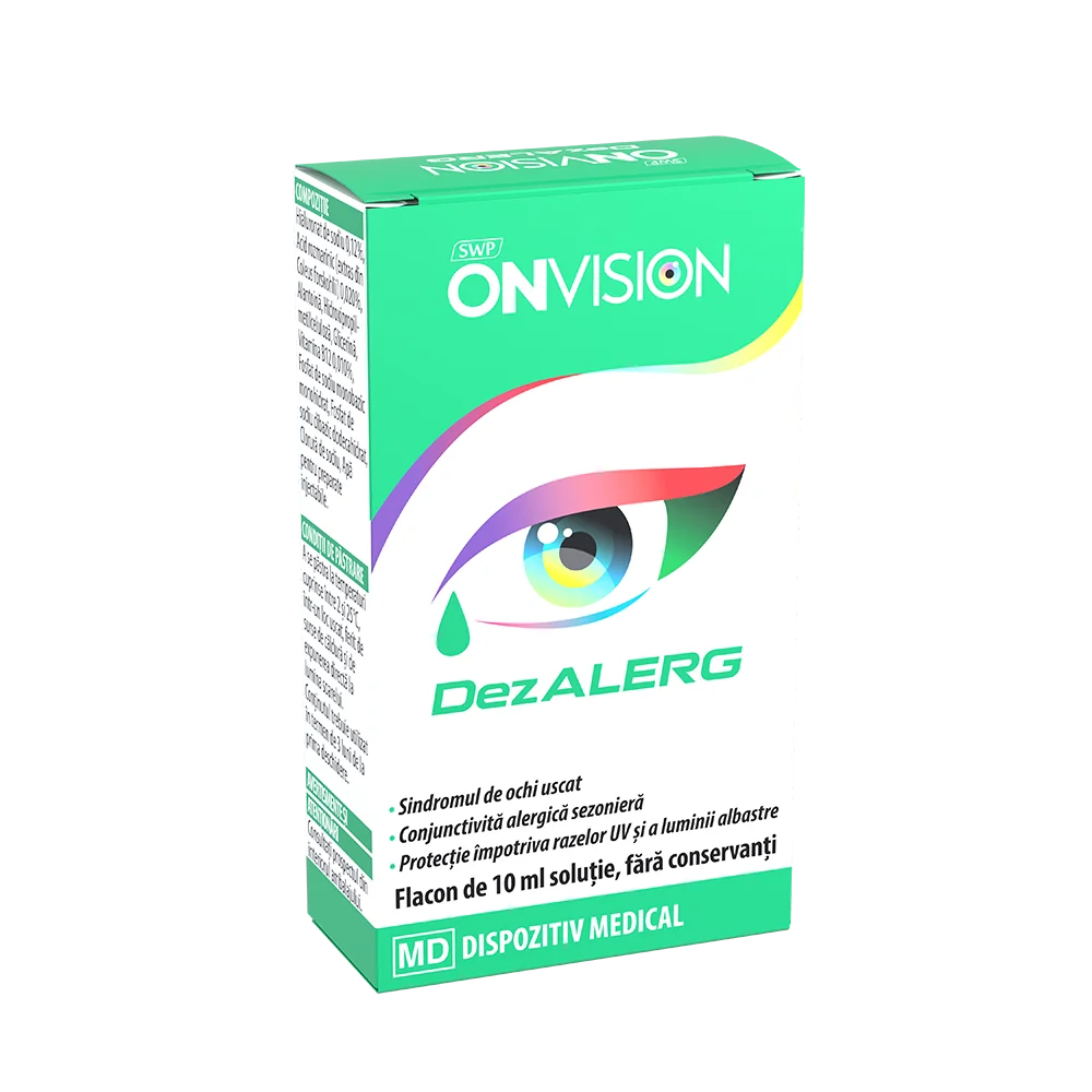 Solutie oftalmica pentru ochi uscati Onvision Dezalerg, 10ml, Sun Wave Pharma
