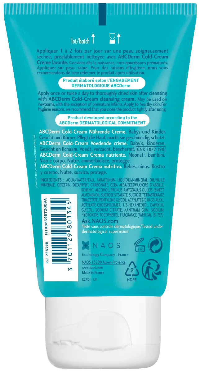 Crema protectoare si calmanta ABCDerm Cold Cream, 45ml, Bioderma 