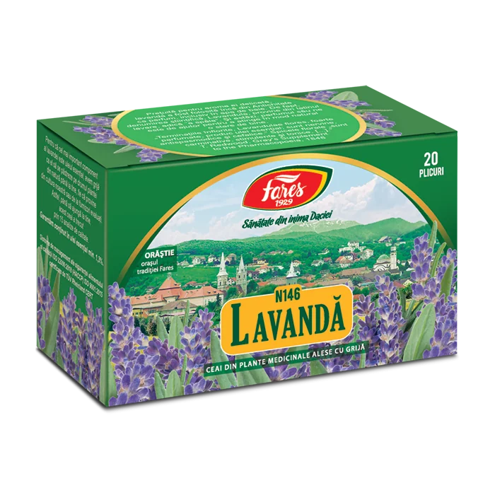 Ceai de lavanda, 20 plicuri, Fares