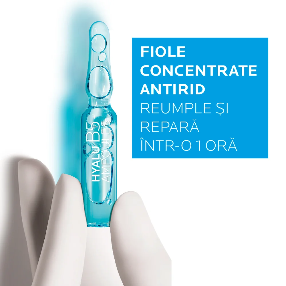 Fiole concentrate antirid ten sensibil Hyalu B5, 7x1.8ml, La Roche-Posay