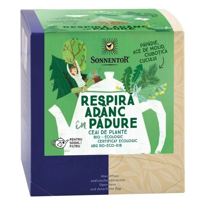 Ceai Bio Premium Respira Adanc in Padure, 12 plicuri, Sonnentor