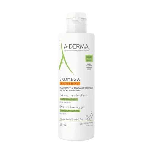 Gel de curatare spumant Exomega Control, 500ml, A-Derma