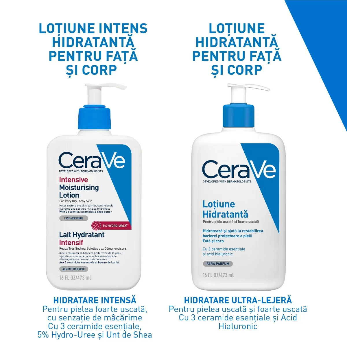 Lotiune intens hidratanta pentru fata si corp, 473ml, CeraVe