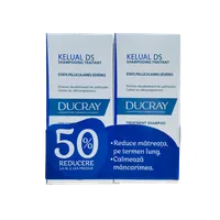 Pachet Sampon tratament pentru reducerea matretii si a mancarimii Kelual DS 1 + 50% reducere la al doilea produs, 2 x 100ml, Ducray
