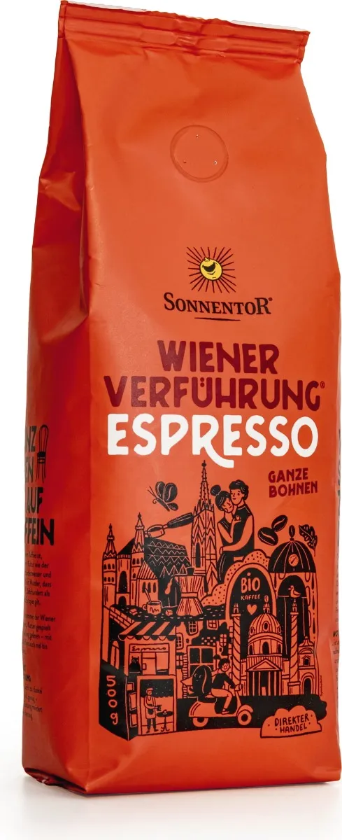 Cafea Bio Ispita Vieneza - Espresso boabe, 500g, Sonnentor