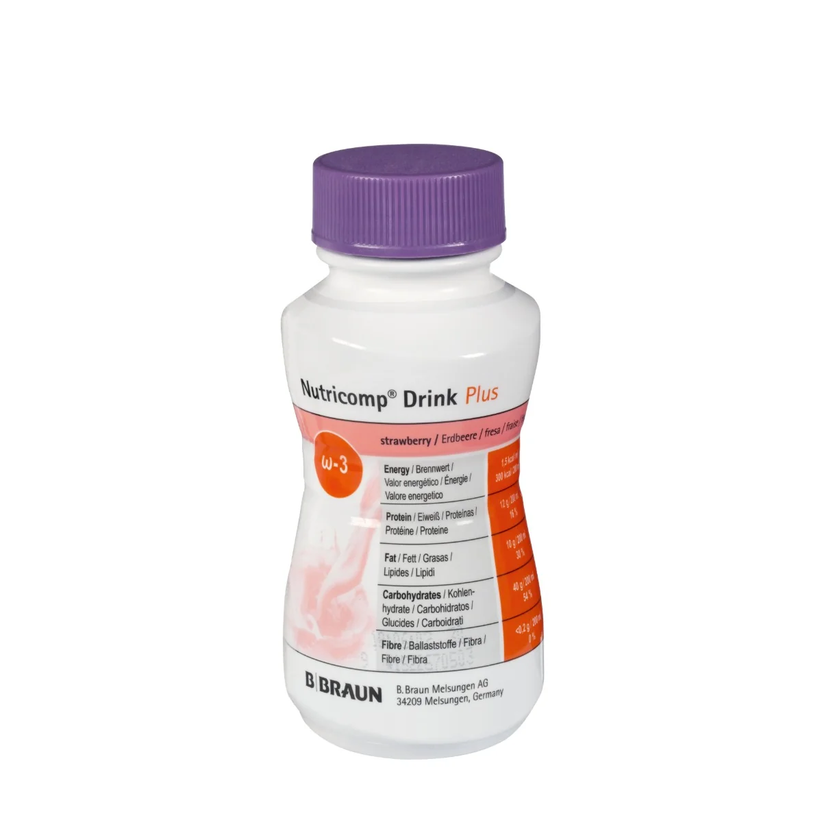 Bautura Drink Plus Capsune, 4 x 200ml, Nutricomp
