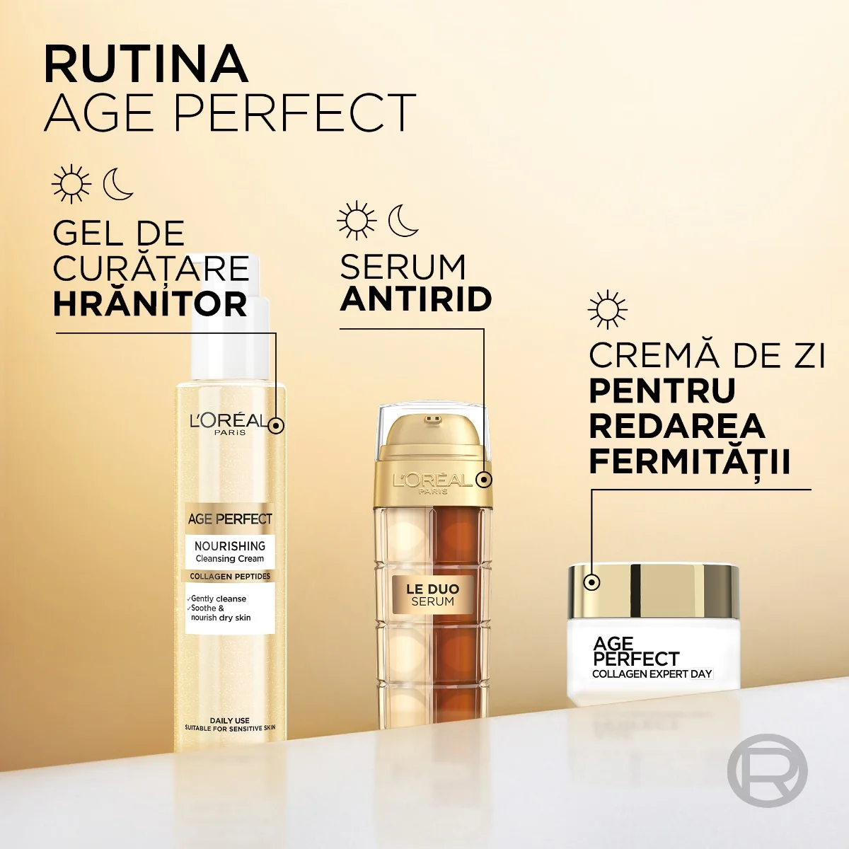 Gel de curatare cu colagen Age Perfect, 150ml, L'Oreal Paris