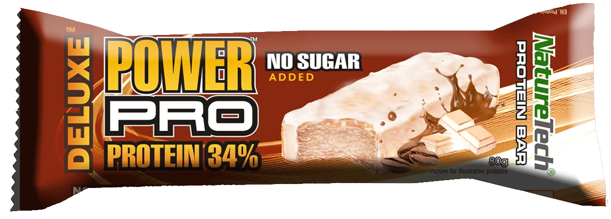 Baton energizant cu mocca Power Pro Deluxe, 80g, Nature Tech