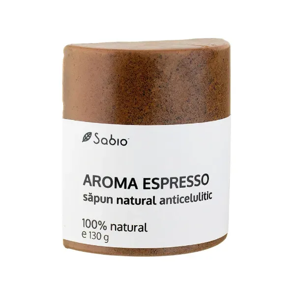 Sapun natural anticelulitic cu aroma espresso, 130g, Sabio