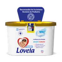 Detergent capsule pentru rufe albe si colorate, 12 capsule, Lovela Baby