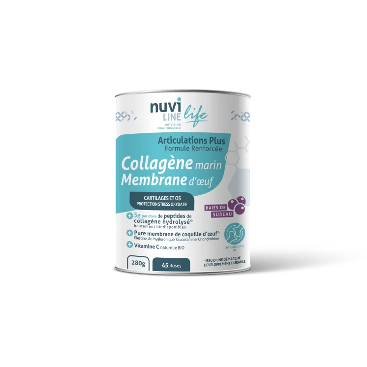 Colagen marin articulatii cu membrana de ou glucozamina condroitina & vitamina C, 280g, Nuviline