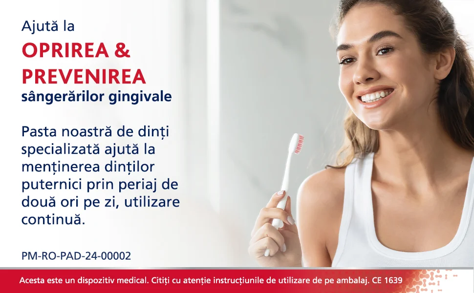 Ajuta la oprirea si prevenirea sangerarilor gingivale Parodontax Ajuta la oprirea si prevenirea sangerarilor gingivale Parodontax