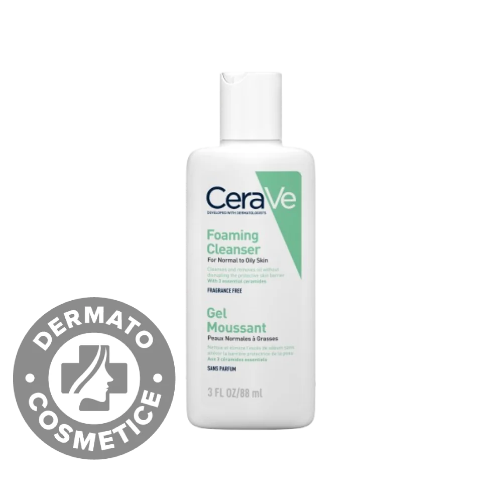 Gel de curatare spumant pentru pielea normal-grasa Travel Size, 88ml, CeraVe