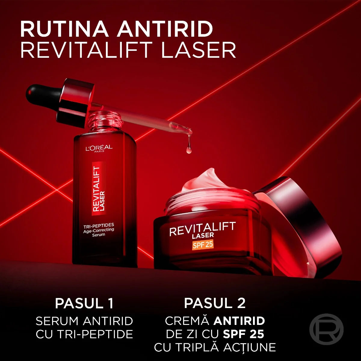 Crema antirid de zi Revitalift Laser cu SPF25 cu tripla actiune, 50ml, L'Oreal Paris