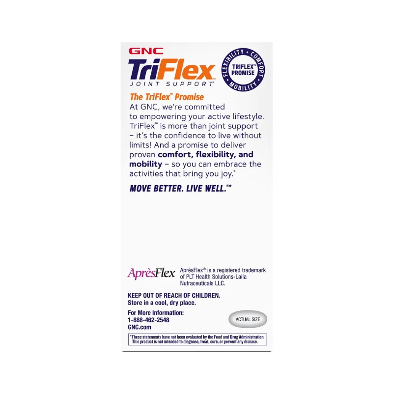 TriFlex Fast-Acting Formula pentru sanatatea articulatiilor, 240 tablete, GNC 