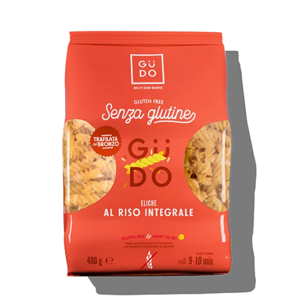Paste din orez integral fara gluten Eliche, 400g, Gudo