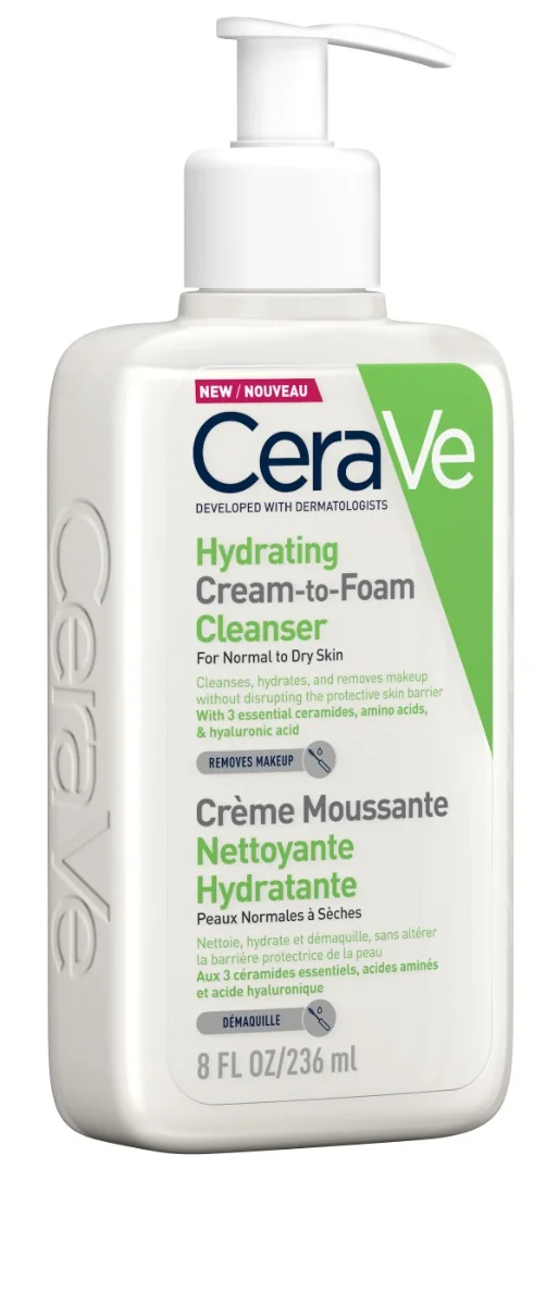 Crema de curatare spumanta si hidratanta pentru ten normal-uscat, 236ml, CeraVe