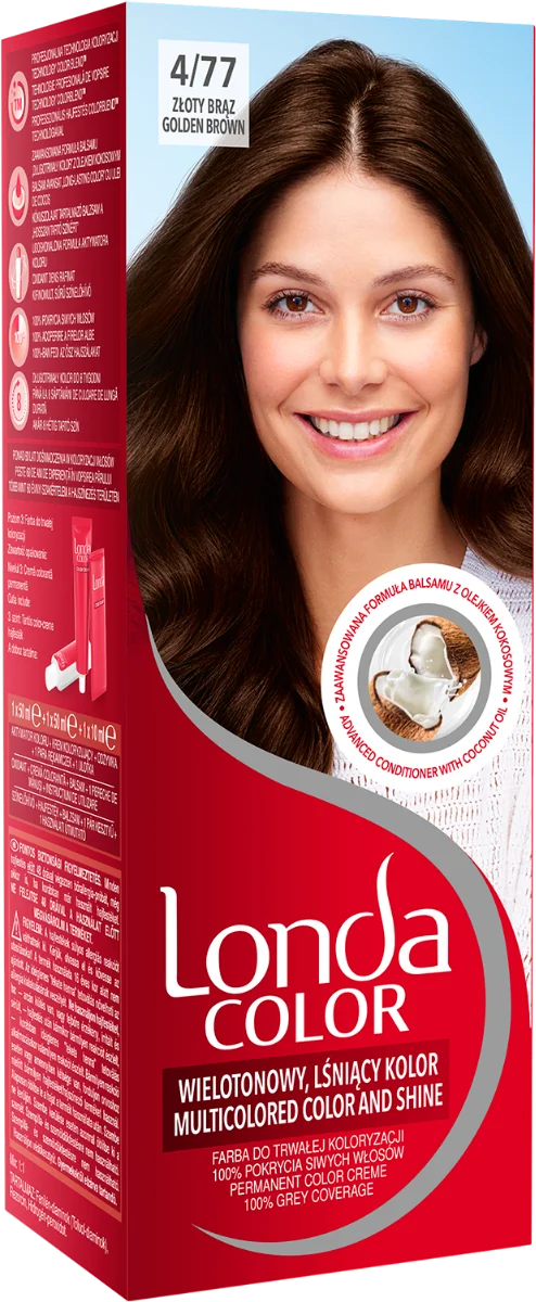 Vopsea de par permanenta 4/77 Golden Brown, 110ml, Londa