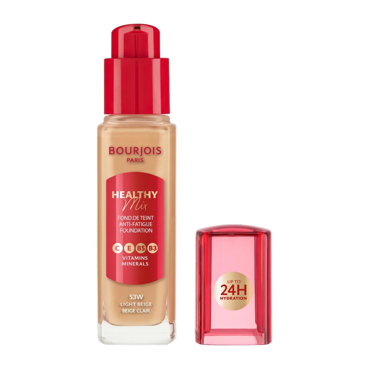 Fond de ten Healthy Mix 53W Light Beige, 30ml, Bourjois