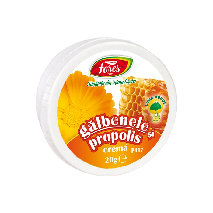 Crema de galbenele si propolis P117, 20g, Fares