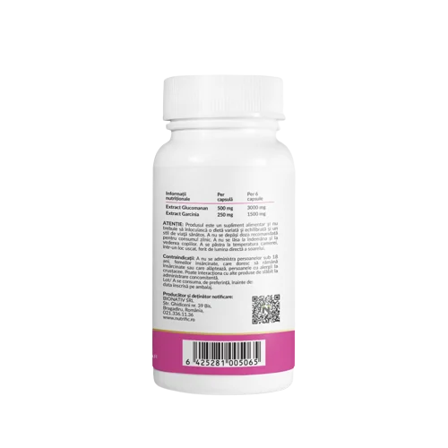 Reducerea senzatiei de foame, 60 capsule vegetale, Nutrific