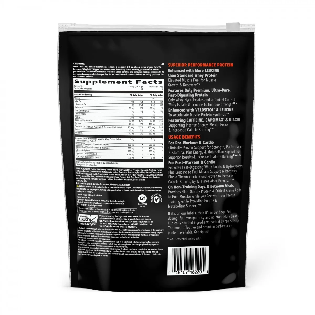 Proteina din zer si aroma de bicuiti cu crema, 472.5g, GNC
