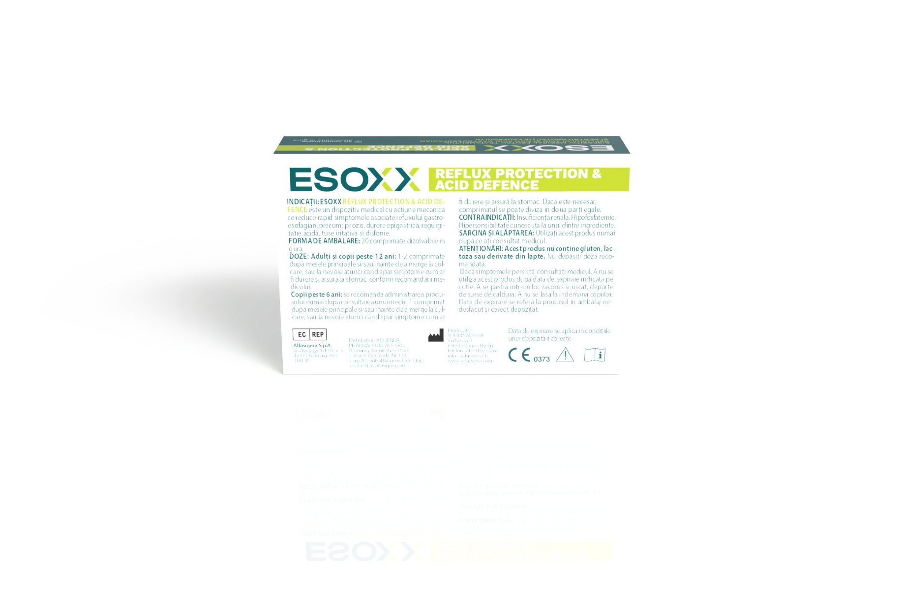 Esoxx Reflux Protection&Acid Defence, 20 comprimate, Alfasigma
