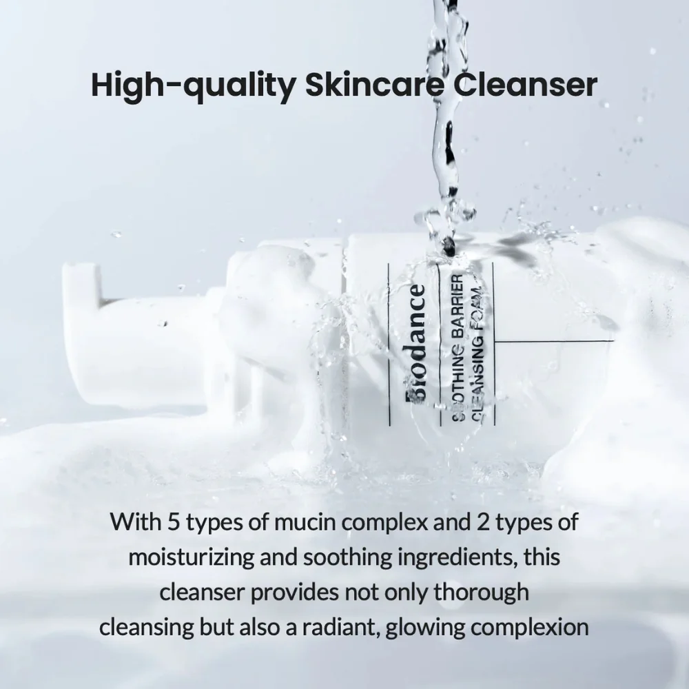 Spuma de curatare cu efect calmant Soothing Barrier Cleansing Foam, 120ml, Biodance