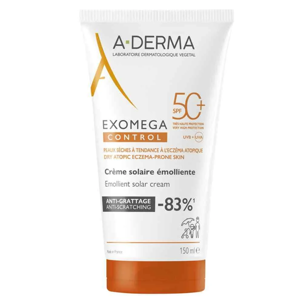 Crema de protectie solara SPF50+ Exomega Control, 150ml, A-Derma