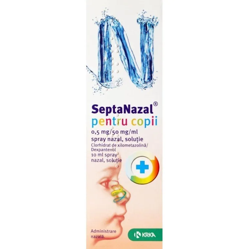 SeptaNazal spray nazal pentru copii 0.5mg/50 mg/ml, 10 ml, KRKA